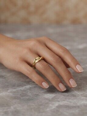 Christian James Scott grimes 14k clad sterling silver ripple message hope ring s